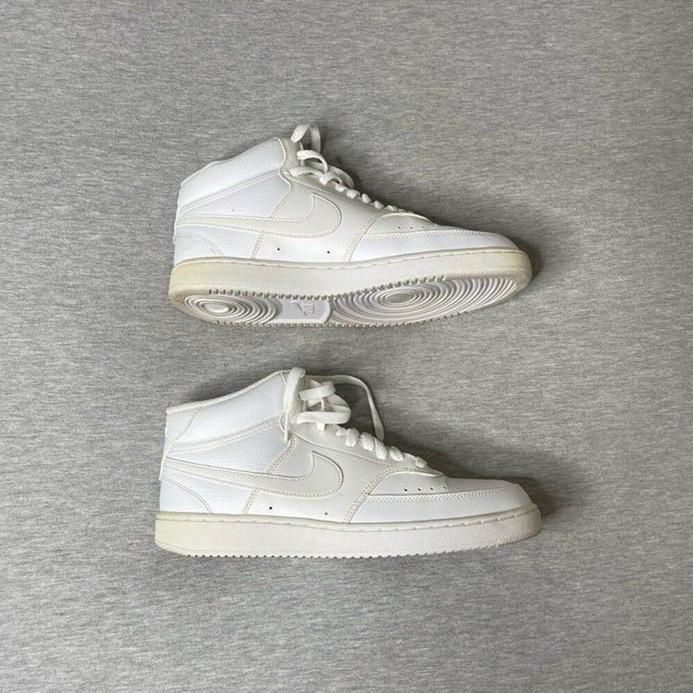 Nike Women’s Court Vision Mid Casual All White Sneakers